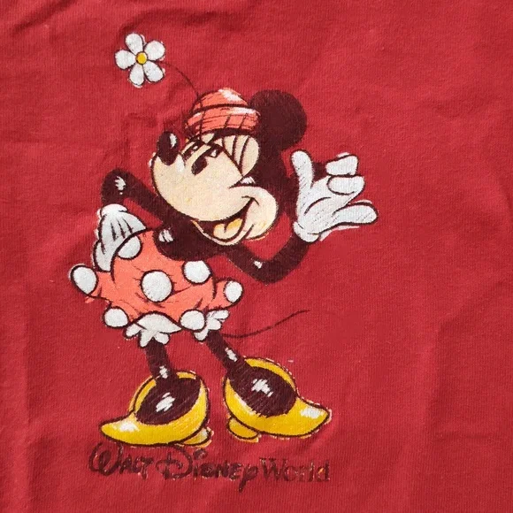 Vintage Walt Disney World Red Minnie Mouse T-Shirt 24m - Picture 2 of 4